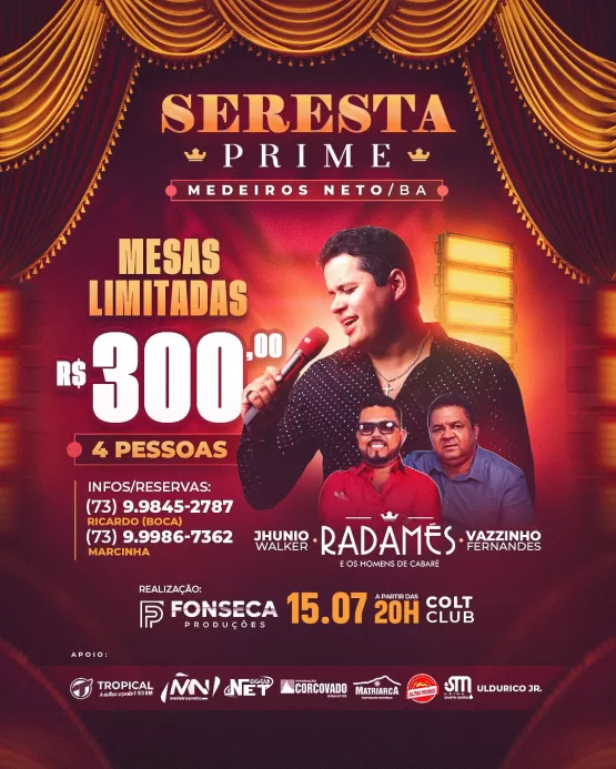 MEDEIROS NETO: ESTAR CHEGANDO A NOITE DANÇANTE NA SERESTA PRIME NO COLT CLUB 