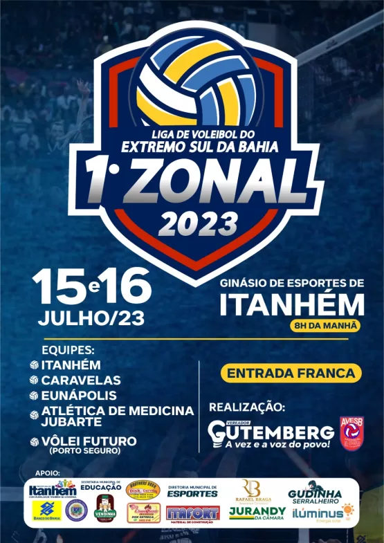 Itanhém vai sediar o 1º Zonal 2023 da Liga Dr. Voleibol do Extremo Sul