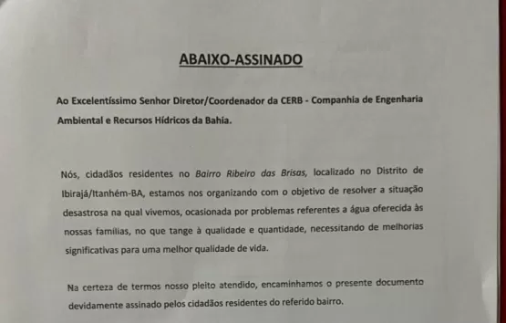 Com apoio do vereador André Correia, moradores do loteamento Ribeiro das Brisas solicitam melhorias na água e energia 