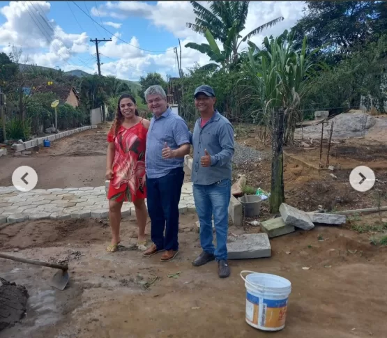 Nas redes sociais vereador Dias da Academia expressa sua gratidão ao prefeito Mildson Medeiros pelo calçamento na Vila São 