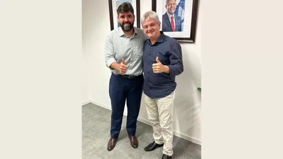 “O governador vai andar juntamente comigo em apoio à minha pré-candidatura”, diz prefeito de Itanhém, que se reuniu com Adolpho Loyola