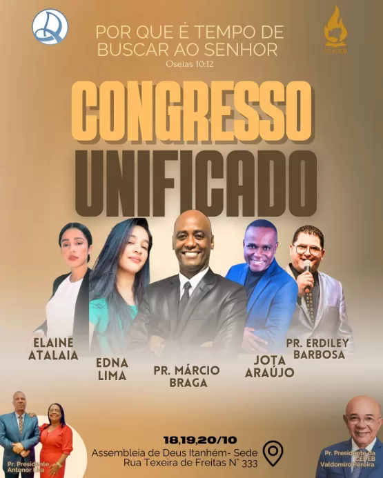 Primeiro Congresso Unificado da Assembleia de Deus será realizado em Itanhém nos dias 18, 19 e 20 de outubro