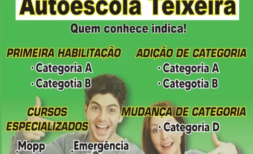 Equipe da Auto Escola Teixeira estará na Praça da Rodoviária neste sábado (18) fazendo orçamento para tirar habilitação