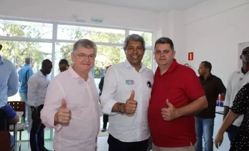 Governador Jerônimo destaca importância da parceria com o presidente da Câmara durante visita a Itanhém