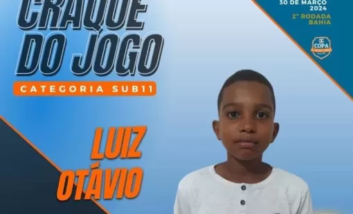 Luiz Otávio, do Projeto Resgate Itanhém, se destaca na Copa Gazetinha de Futebol Infantojuvenil