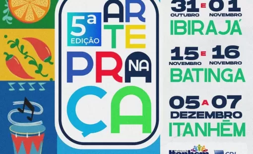 Prefeitura de Itanhém Divulga Datas do "Arte da Praça" em Ibiraja, Batinga e Itanhém; Mais Informações em Breve