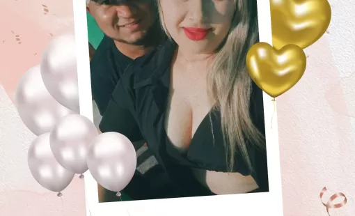 Produtor de eventos, Nério parabeniza sua esposa, Núbia, pelo aniversário dela 